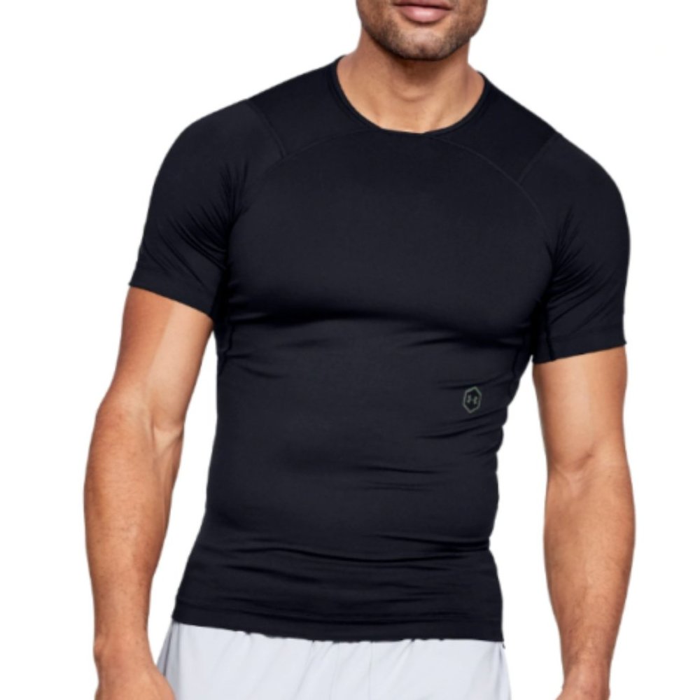 Under Armour Men's UA RUSH HeatGear Compression Short Sleeve in Black